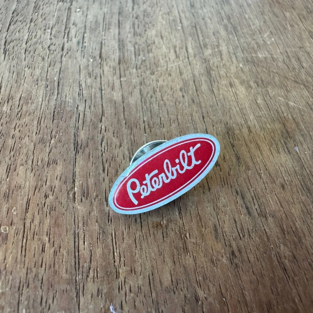 Peterbilt Truck Logo Silver Tone Lapel Pin Hat Pin Brooch‎